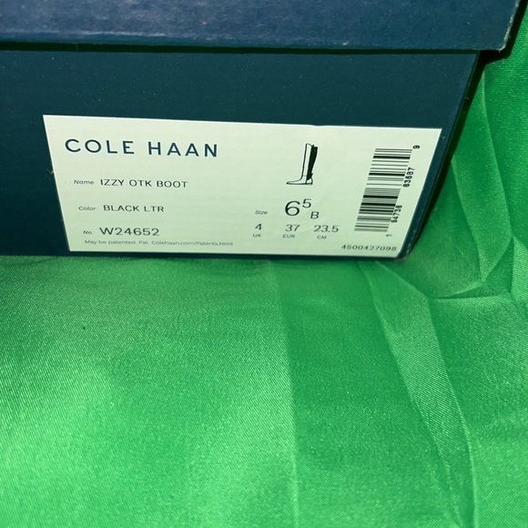 Cole Haan Izzy OTK Boot Blacm leather - Picture 4 of 4
